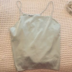 Zara silk blue top